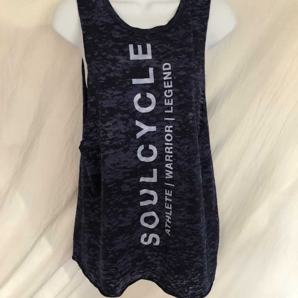 Soul cycle blue muscle shirt